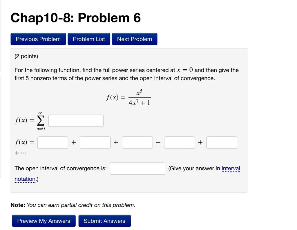 Solved Chap10-8: Problem 6 Previous Problem Problem List | Chegg.com