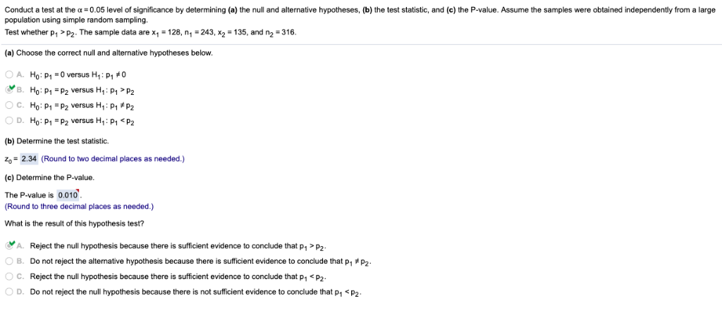 Solved Conduct A Test At The A=0.05 Level Of Significance By | Chegg.com