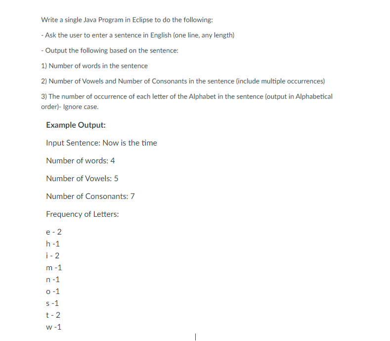 Solved Write a single Java Program in Eclipse to do the | Chegg.com