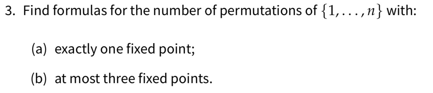 Solved 3. Find formulas for the number of permutations of | Chegg.com