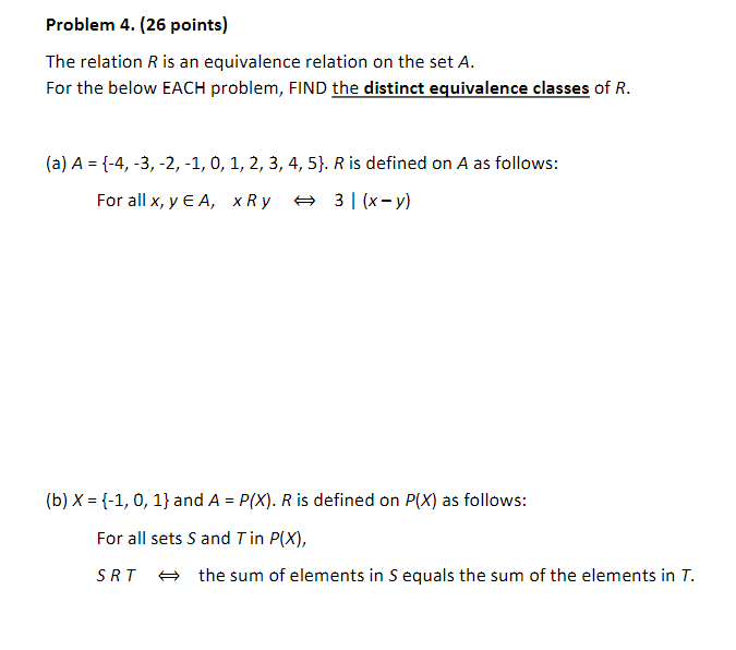 Solved Problem 3. (23 Points) Let X Be A Nonempty Set And | Chegg.com