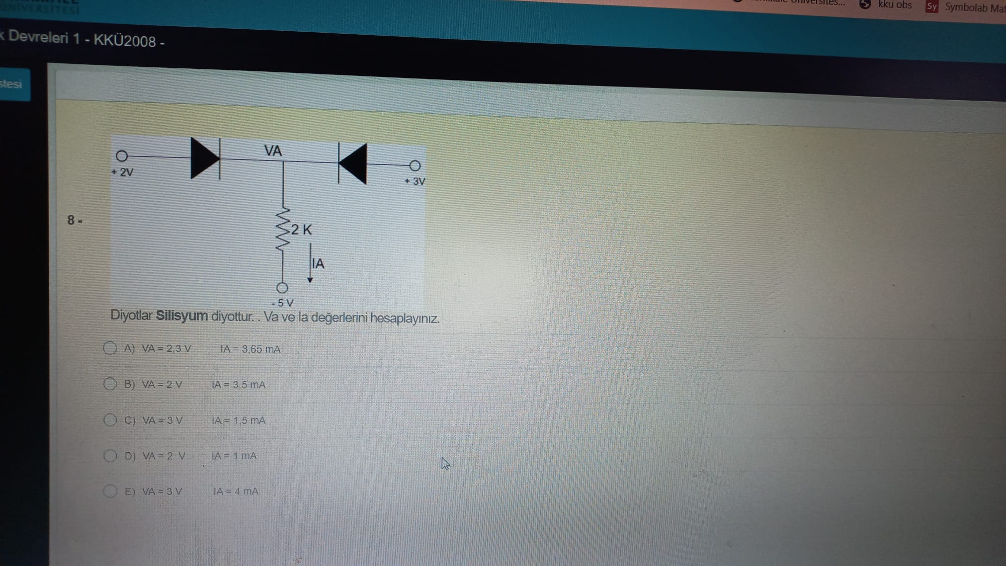 Solved Translation Silicon diodes are used. Calculate the