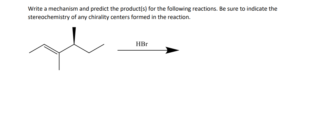 Solved Write a mechanism and predict the product(s) for the | Chegg.com