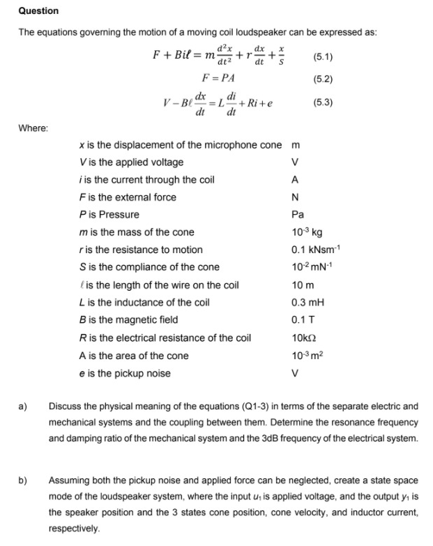 dx x +r + dt Question The equations governing the | Chegg.com