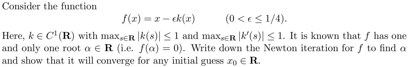 Solved Consider the function f(0) = 1 - €k(2) (0 | Chegg.com