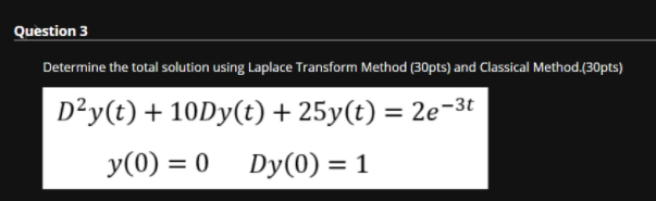 Solved Adcanced Math. Determine the total solution using; a. | Chegg.com