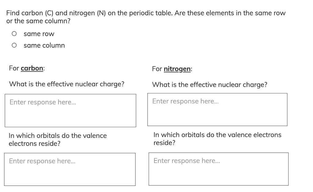 Solved Find carbon C and nitrogen N on the periodic Chegg