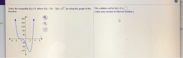 Solved Solve the inequality fx)20, where fx)-20x-3Xx +2), by | Chegg.com