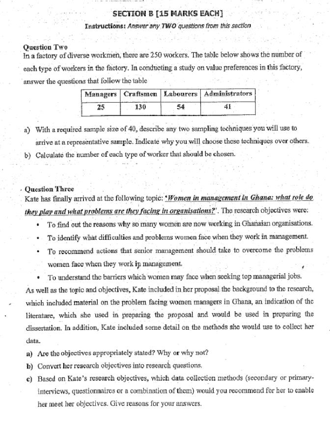 Solved SECTION B [15 MARKS EACH] Instruetions: Answer Any | Chegg.com