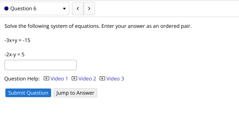 Solved Question 6 Solve The Following System Of | Chegg.com