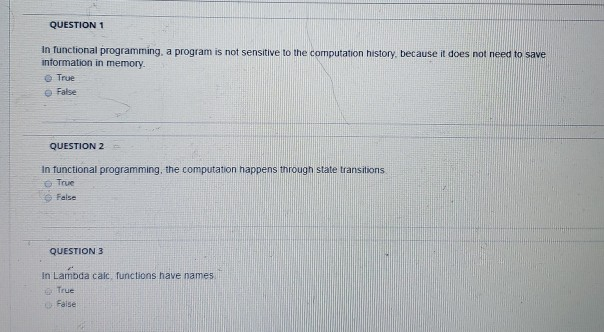 Solved QUESTION 1 in functional programming, a program is | Chegg.com