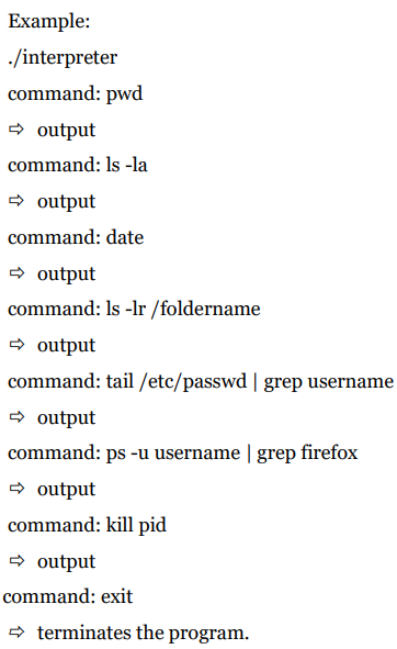 Solved Simple Command InterpreterWrite a special simple | Chegg.com