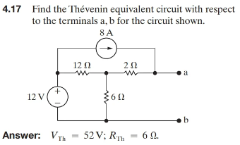 Solved 4.17 Find The Thévenin Equivalent Circuit With | Chegg.com