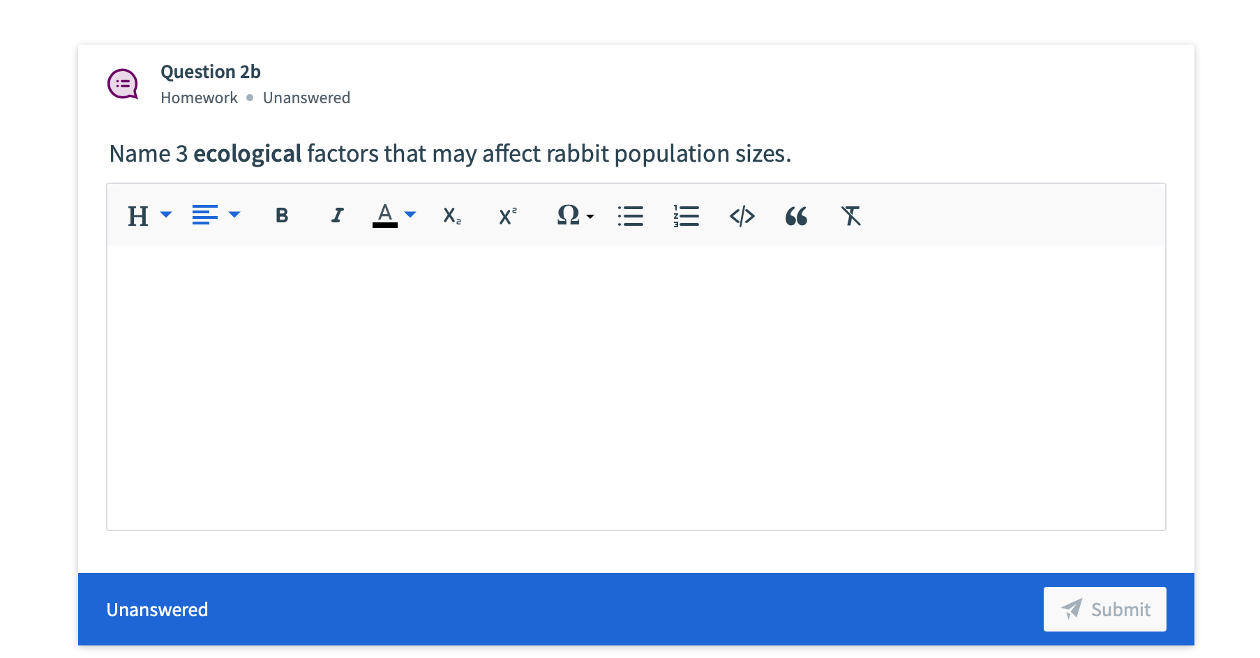 Solved Name 3 ecological factors that may affect rabbit