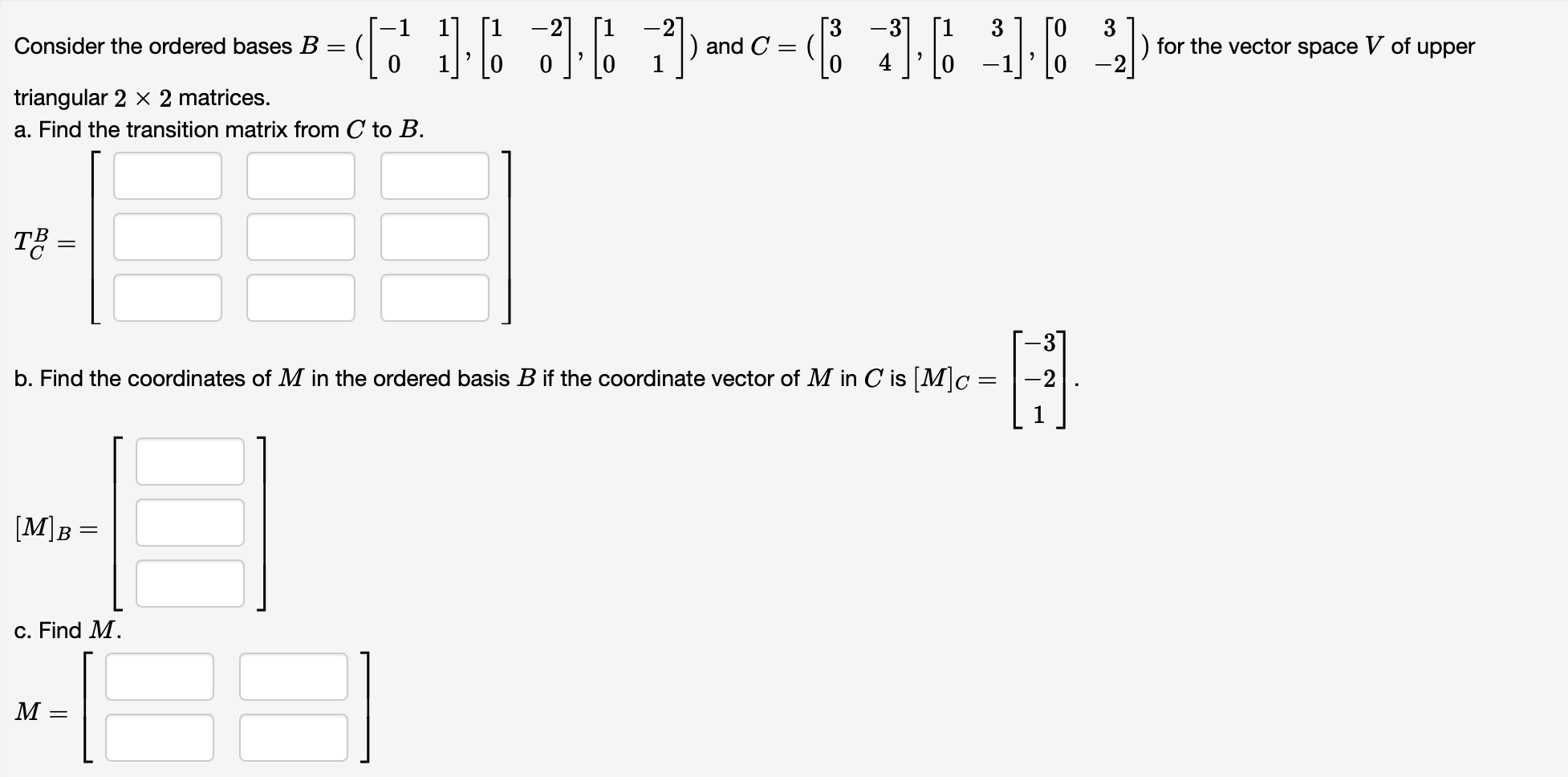 Solved Consider The Ordered Bases | Chegg.com