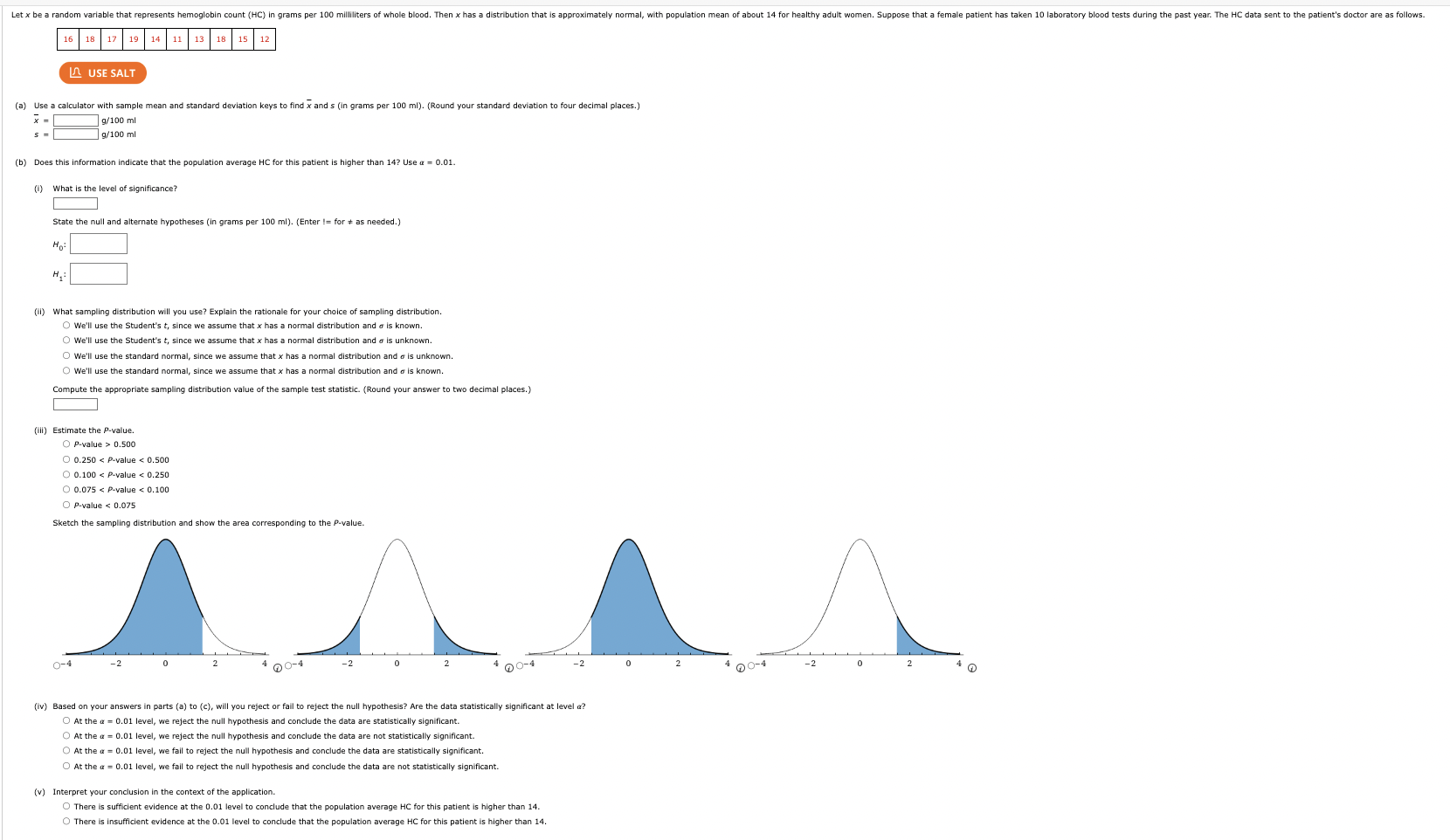 Solved (a) Use a calculator with sample mean and standard