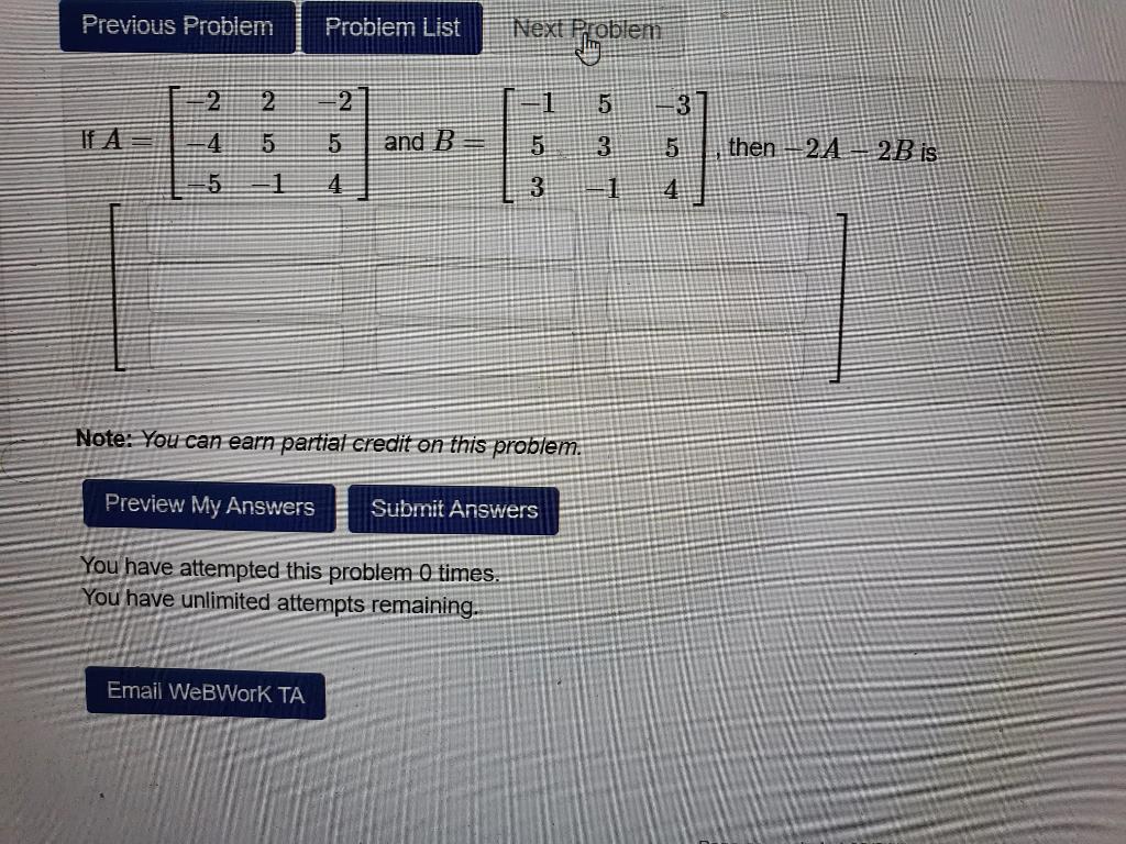 Solved Previous Problem Problem List Next Problem 2 2 NO YA | Chegg.com