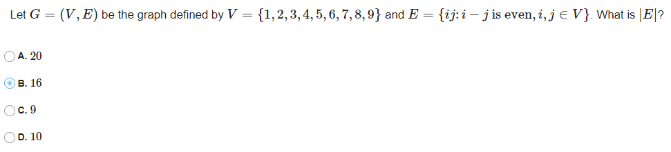 Solved Let G = (V, E) be the graph defined by V = | Chegg.com