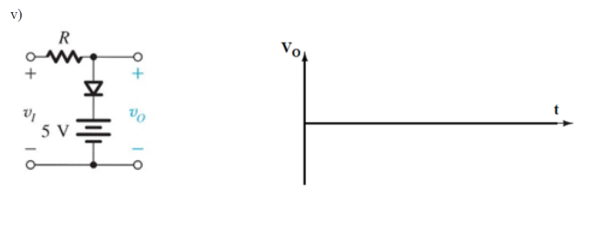 Solved Sketch the Vo output waveforms for the following | Chegg.com