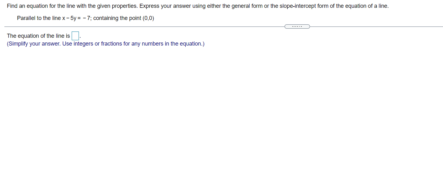 Solved Find an equation for the line with the given | Chegg.com