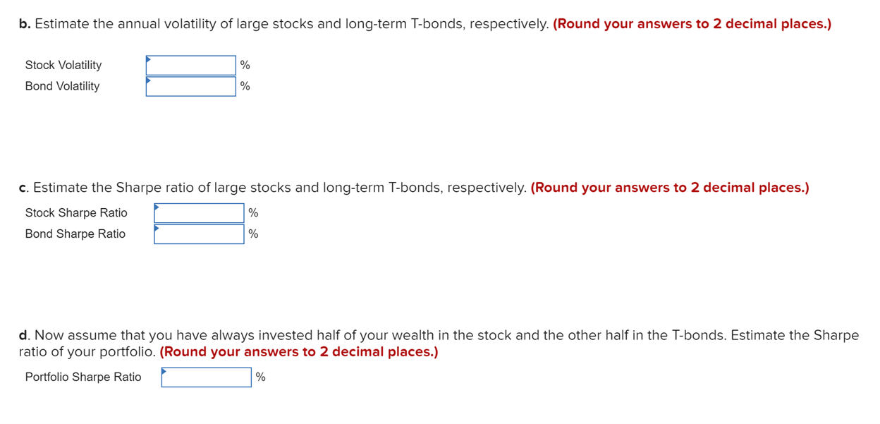 Solved The following table contains the historic returns | Chegg.com