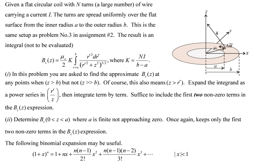 Solved Given a flat circular coil with N turns (a large | Chegg.com