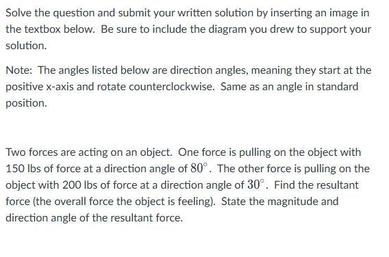 Solved Solve the question and submit your written solution | Chegg.com