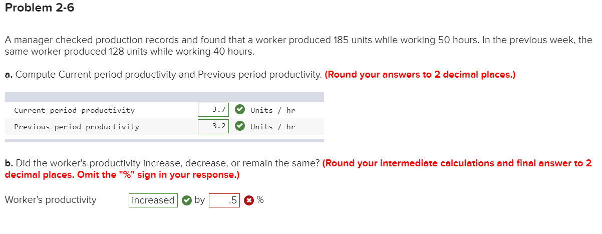 Solved Problem 2-6 A Manager Checked Production Records And | Chegg.com