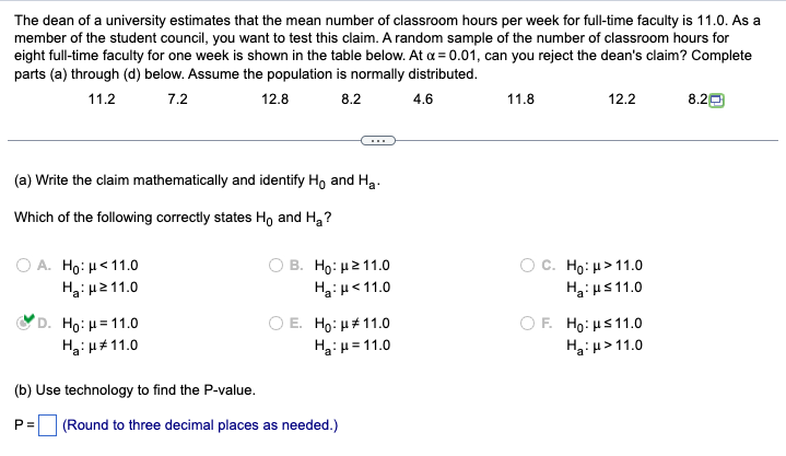 Solved The dean of a university estimates that the mean | Chegg.com