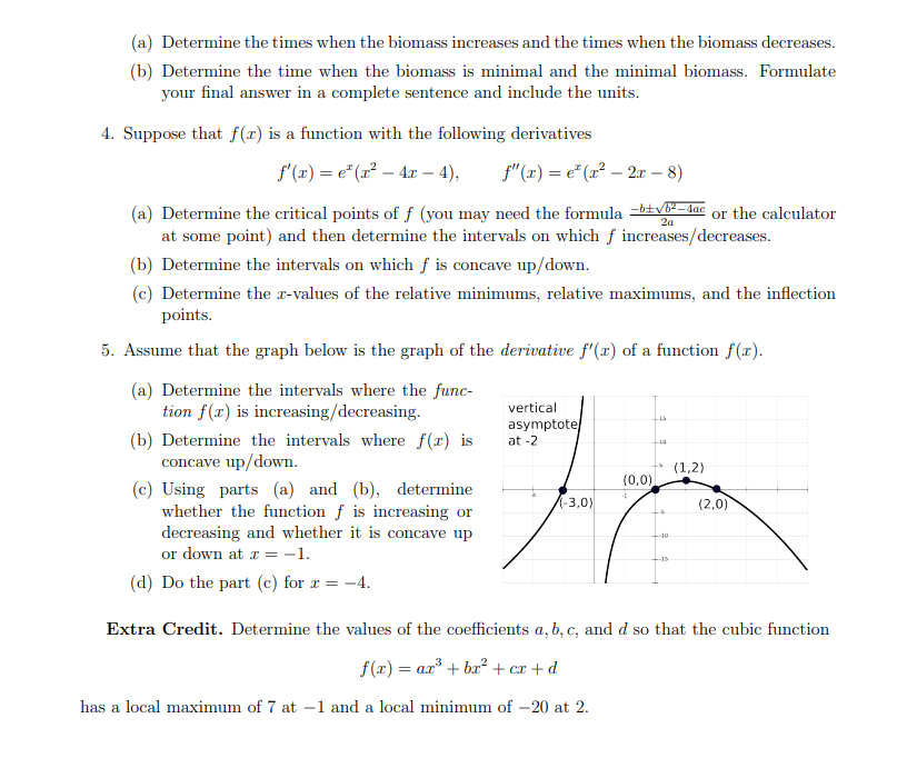 Solved 1 Let F X X3 3x2−24x−27 A Determine The