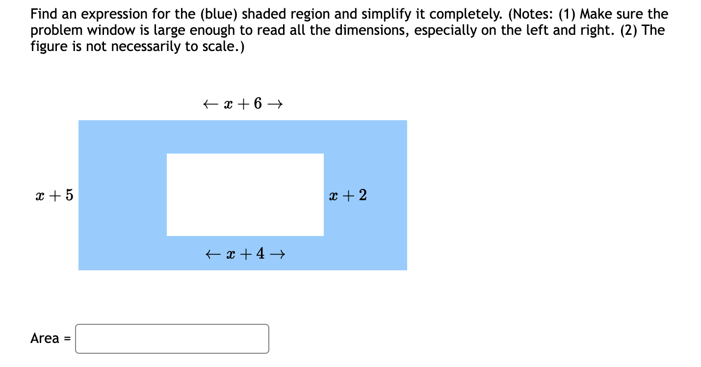 Solved Find an expression for the (blue) shaded region and | Chegg.com