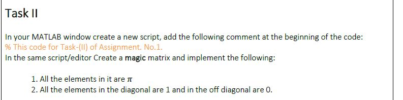 Matb Ii Matlab Script Solved Task II In your MATLAB window create a new script, | Chegg.com