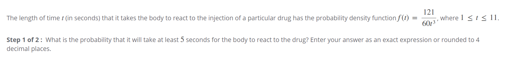 Solved The length of time t (in seconds) that it takes the | Chegg.com
