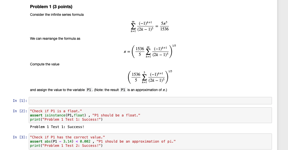 Solved Problem 1 (3 Points) Consider The Infinite Series | Chegg.com