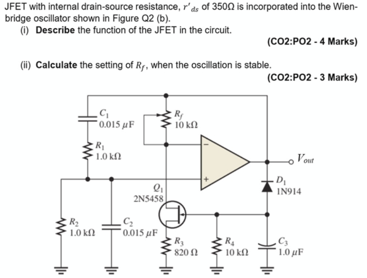 Solved JFET with internal drainsource resistance, r'ds of