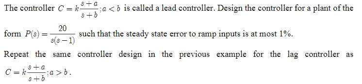 Solved The Controller C=ks+bs+a;a B | Chegg.com