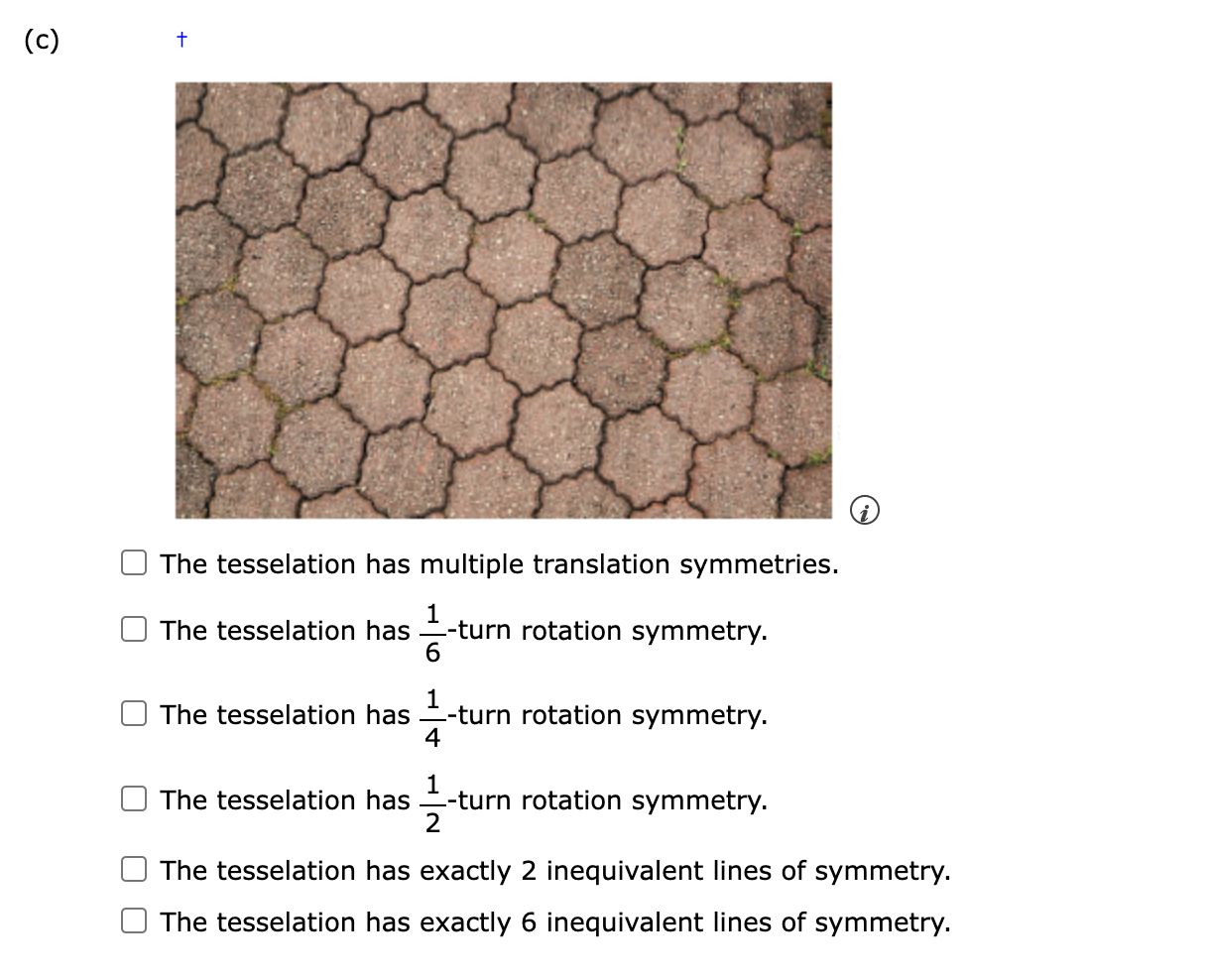 Look at the tessellation patterns below. Describe the | Chegg.com