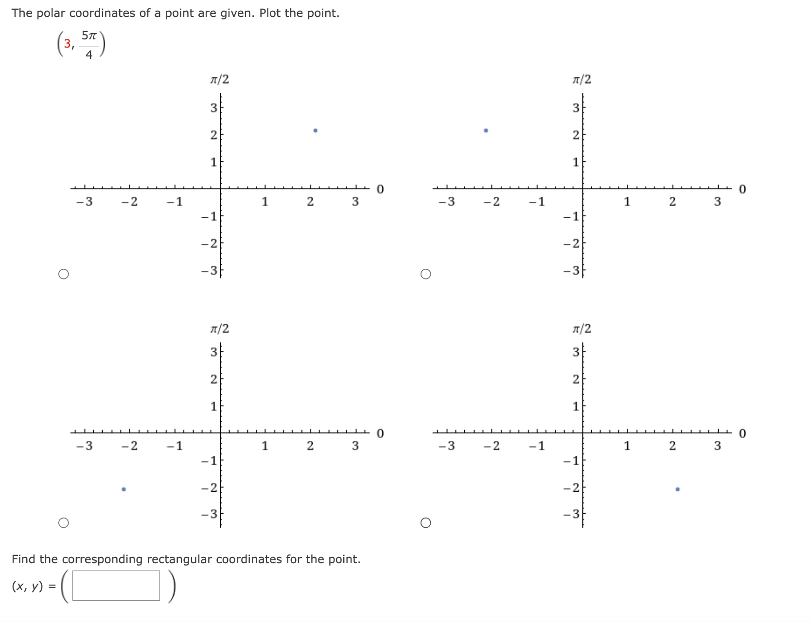 Solved The polar coordinates of a point are given. Plot the | Chegg.com