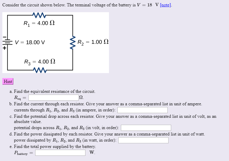 Solved Consider the circuit shown below. The terminal