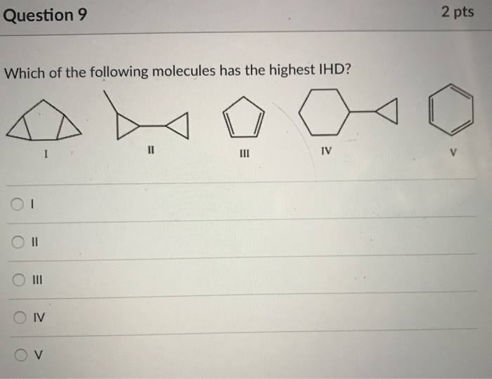Solved 2 pts Question 8 Which of the following compounds | Chegg.com