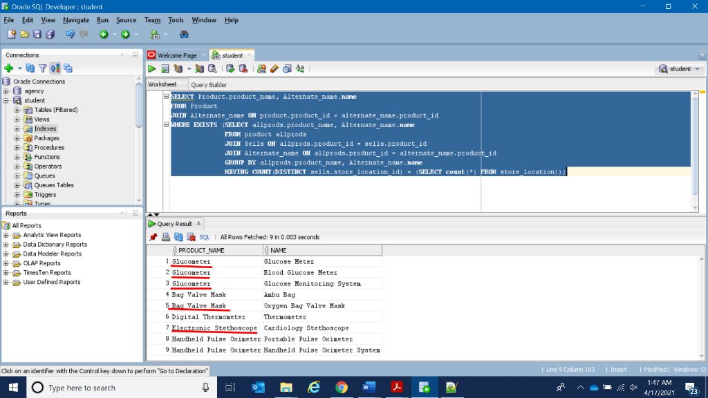 Solved I have an SQL query which need help. I need to | Chegg.com