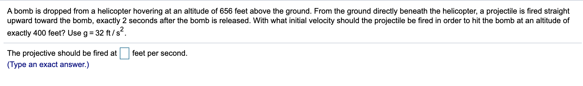 Solved A bomb is dropped from a helicopter hovering at an | Chegg.com