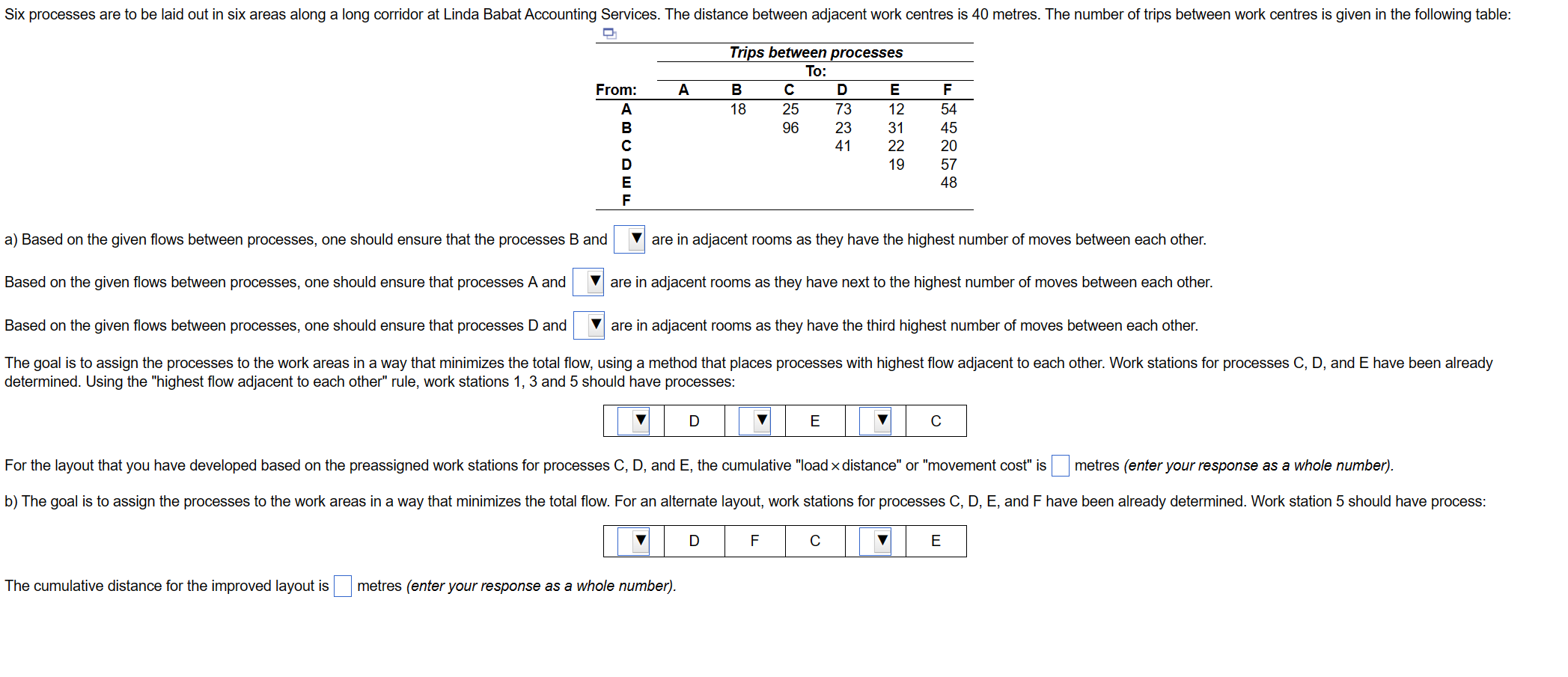 Solved a) Based on the given flows between processes, one | Chegg.com