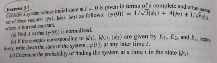 Solved Exercise 3.7 em whose initial state at 0 is given in | Chegg.com