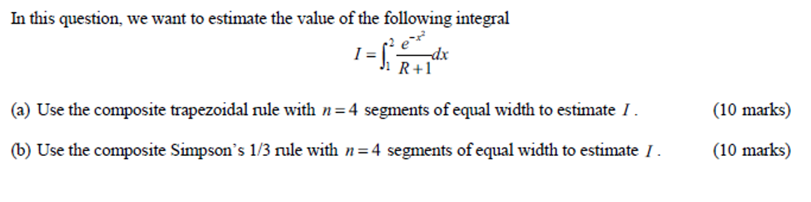 Solved In this question, we want to estimate the value of | Chegg.com
