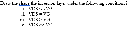 Solved Draw the shape the inversion layer under the | Chegg.com
