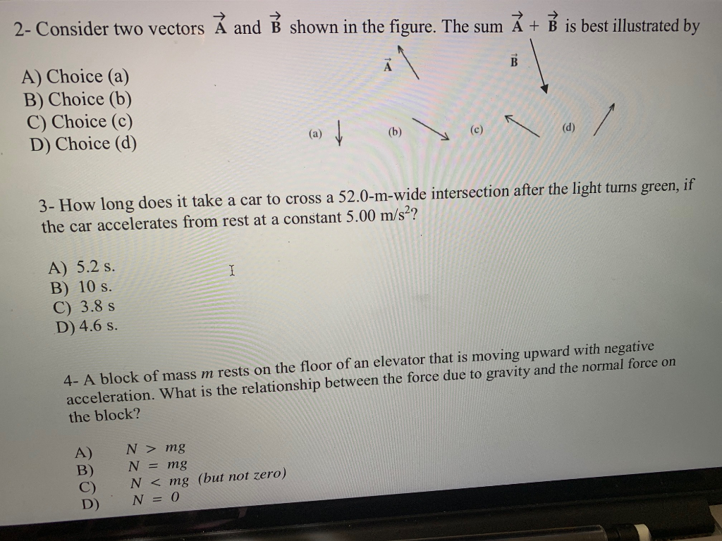 Solved 2-Consider Two Vectors A And B Shown In The Figure. | Chegg.com