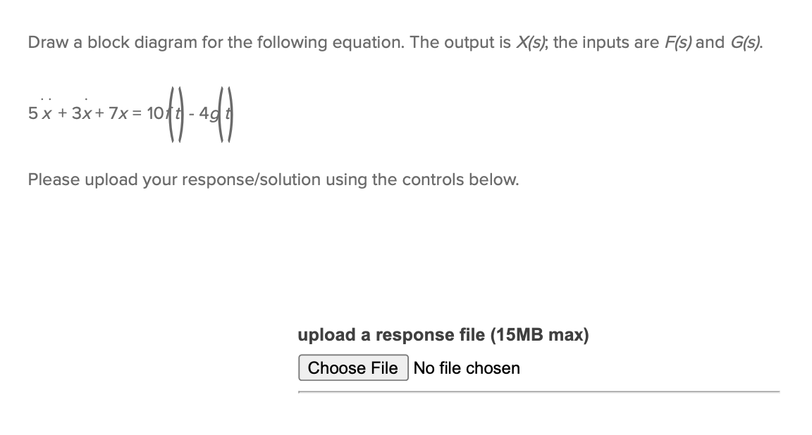 Solved Draw a block diagram for the following equation. The | Chegg.com