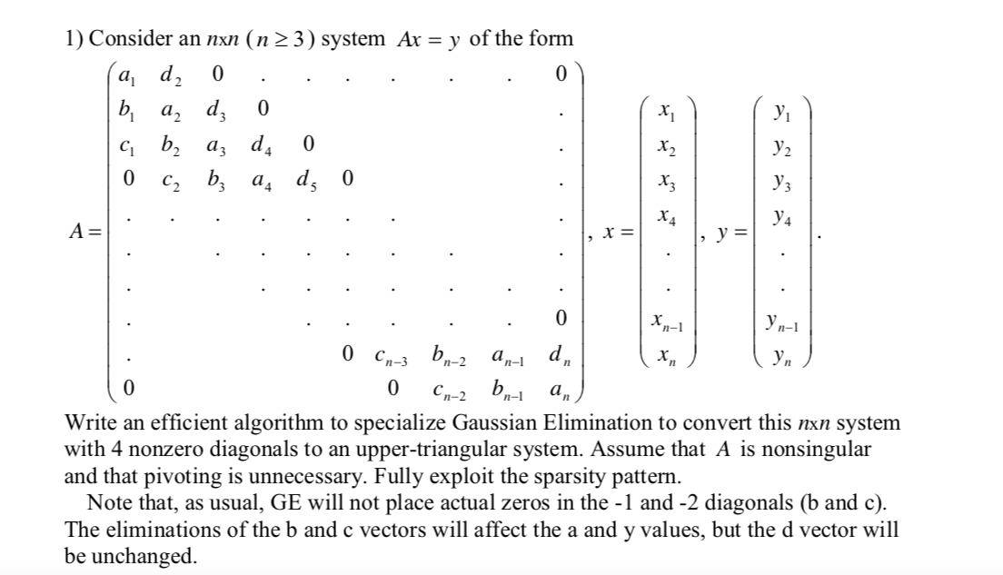 Ar Y Of The Form 0 1 Consider An Nxn N 3 Chegg Com