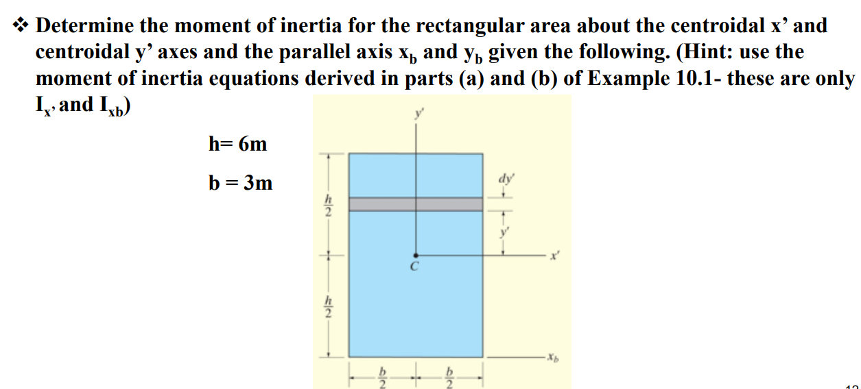 Solved • Determine the moment of inertia for the rectangular | Chegg.com